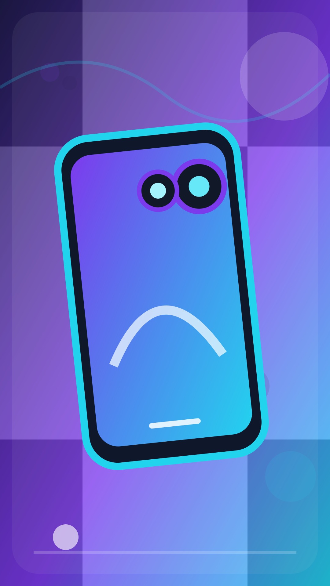 AI концептуална илюстрация на небрендиран бъдещ смартфон